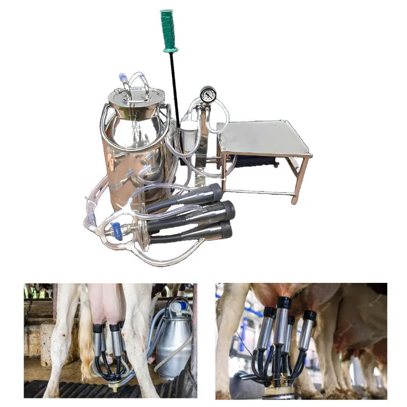 Commercial 10 Liter Manual SS Milking Machine with Sitting Arrangement